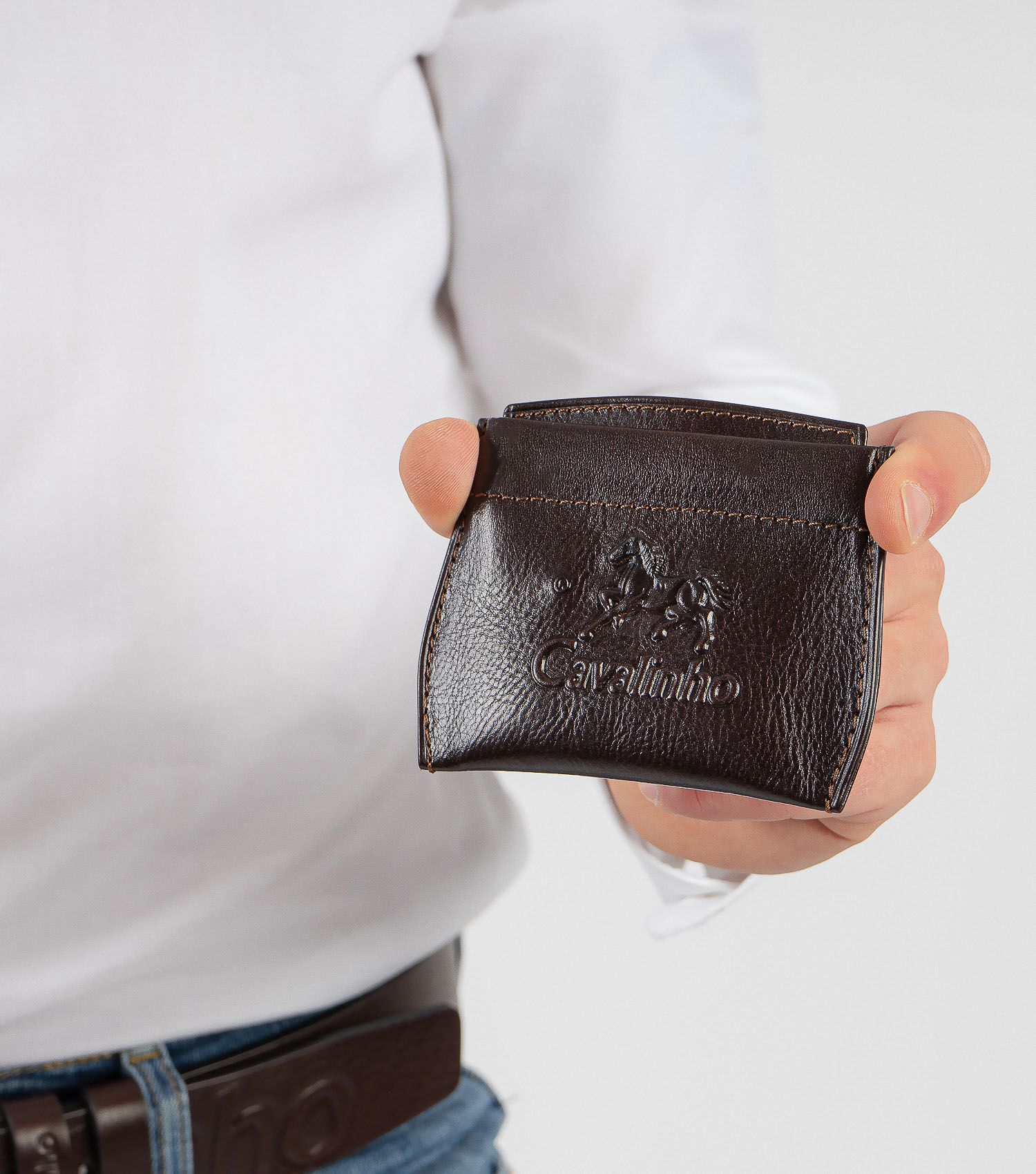 Genuine Leather Squeeze Coin Purse - Nabob Brands